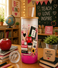 Image 3 of Teach Love Inspire 20oz Skinny Libbie Duo
