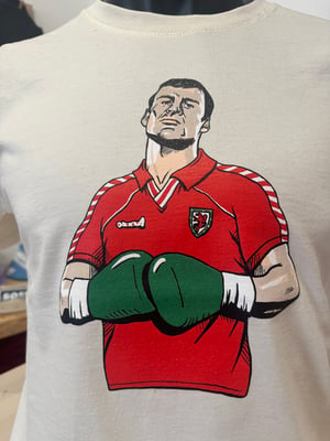 Image of ‘The Italian Dragon’ T-shirt in Navy and Off White