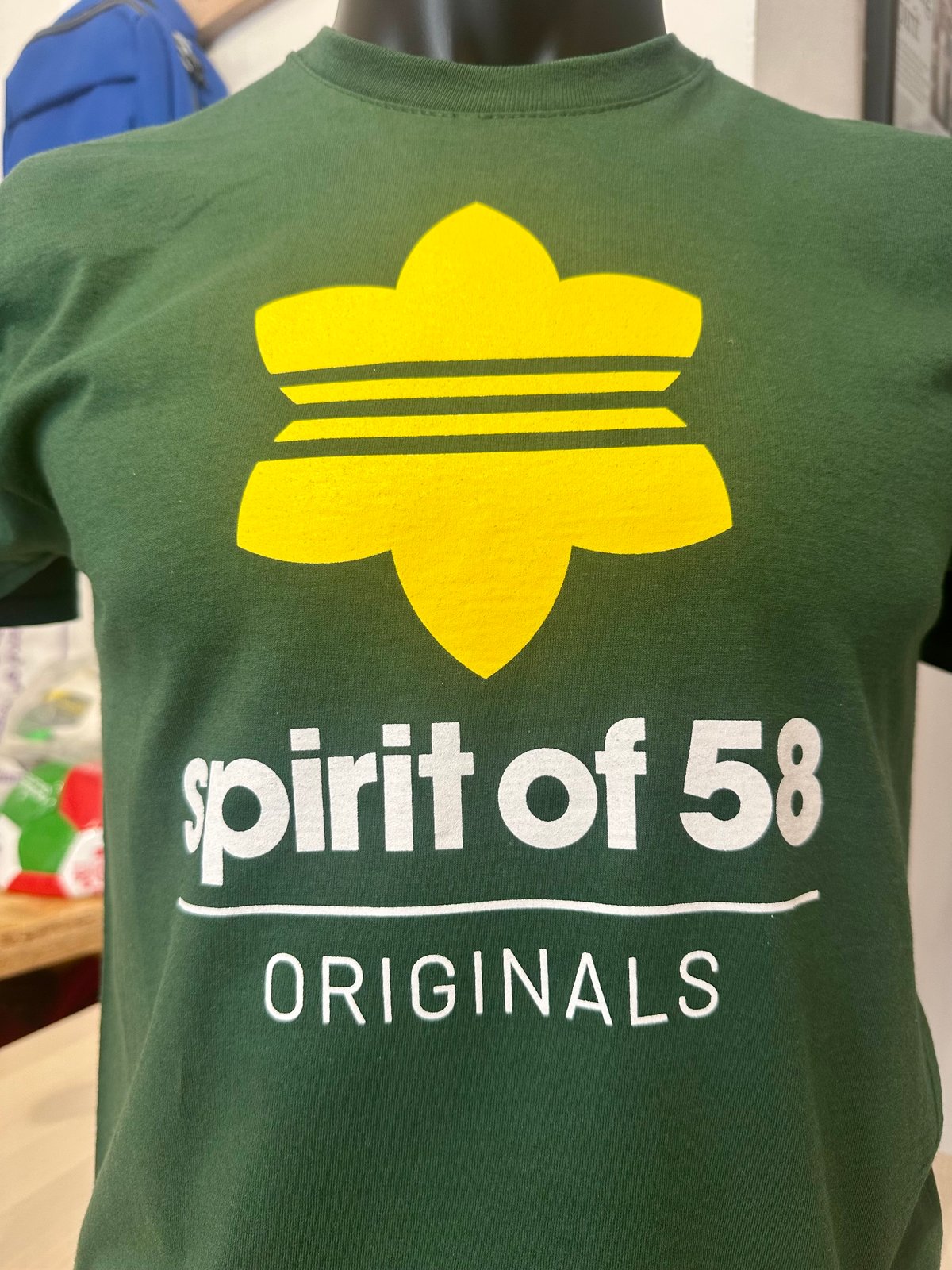 Image of SO58’ Original T-shirt Adult Sizes in Bottle Green and Navy