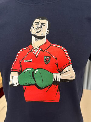 Image of ‘The Italian Dragon’ T-shirt in Navy and Off White