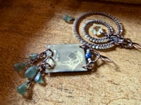 Image 10 of Asymmetrical Fortune Teller in blue earrings 