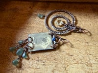 Image 12 of Asymmetrical Fortune Teller in blue earrings 