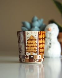 Image 1 of Woodland Hexagon Ceramic Cup