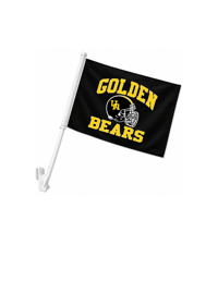 Golden Bear Football spirit car flag