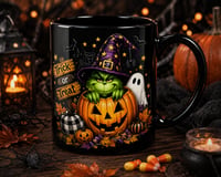 Image 3 of Grinch Trick or Treat 16oz Mug