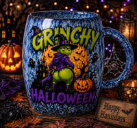 Image 3 of Grinchy Halloween 14oz Ceramic Mug
