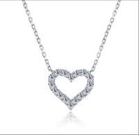 Image 1 of 3mm Diamond Heart Necklace