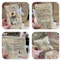Image 11 of handmade french lace sewing pouch needle book and pin cushion