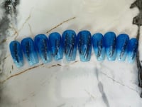 Image 2 of Blue Ombre Press on Nails 