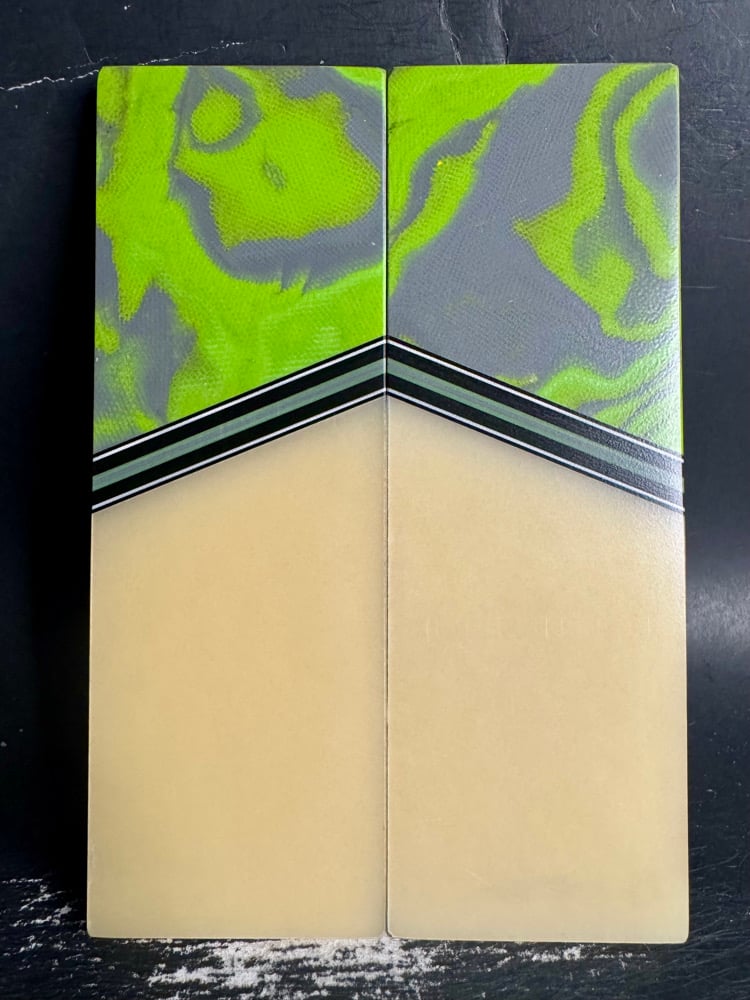 Image of Burl G10 & Paper Micarta Segmented Knife Scales