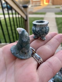 Image 1 of Moss Agate Hat and Culdron