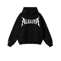 Image 1 of BLACK ALELUYA HOODIE