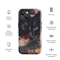 Image 16 of Beautiful Black Cat Face Splatter Painting Tough Case for iPhone®