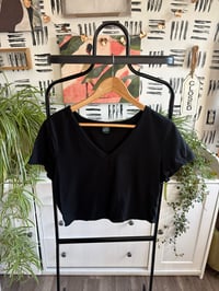 Image 1 of Target v neck crop tee