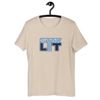 Image 3 of STAY LIT CAROLINA BLUE/TEAM BLUE TRIM Short-Sleeve Unisex T-Shirt