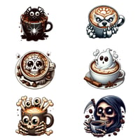 Image 1 of Haunted coffee Mini Diamond Painting Kit by HBM