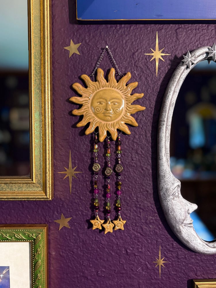 Image of Beaded Sun Wall Hanging #1 (discounted)