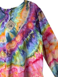 Image 4 of 2XL Ladies Long-Sleeve Stretch Tee in Euphoria Agate Ice Dye