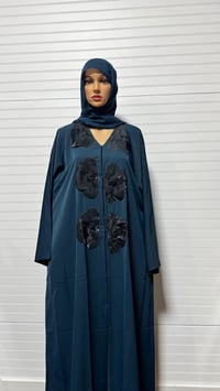 Image 5 of 3D flower Open Abaya 