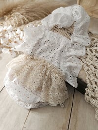 Image 4 of Photo prop | Boho baby outfit | Bianca | age 9-12 months | sitter baby body-dress | white
