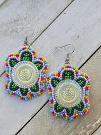 Image 1 of Rainbow Turtle earrings 