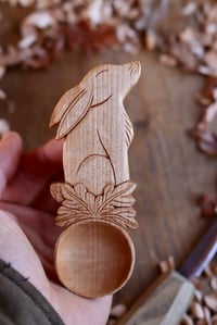 Image 2 of Hare in the oak leafs~ Coffee Scoop