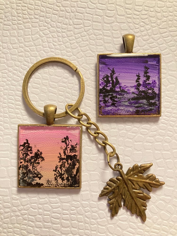 Image of Landscape Painted Pendants