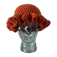Image 2 of Orange Ruffle Hat