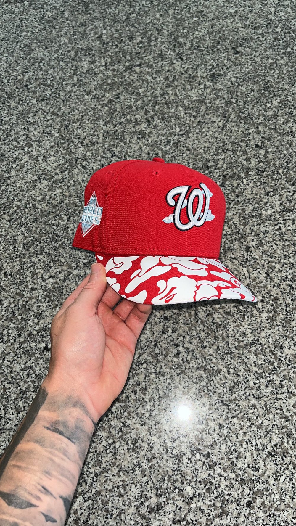 Image of SKY BLUE BRIM NATIONALS CUSTOM FITTED CAP