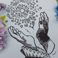 Image 1 of North Star Linocut Print