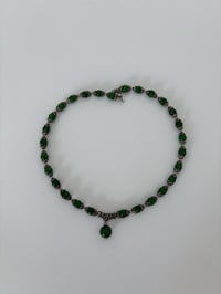 Image 3 of Vintage Green Gemstone Necklace bracelet 