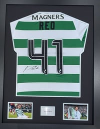 Signed Framed Reo Hatate Celtic FC Shirt