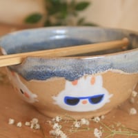 Image 3 of 'Silly Summer Bunny' Chopstick Ramen Bowl