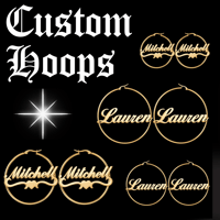 Image 1 of Custom Hoop Earrings