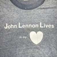 Image 1 of 1980 John Lennon Lives In My Heart Shirt Size Large