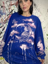 Image 3 of “MOON MADNESS” BLEACH PAINTED LONG SLEEVE XL