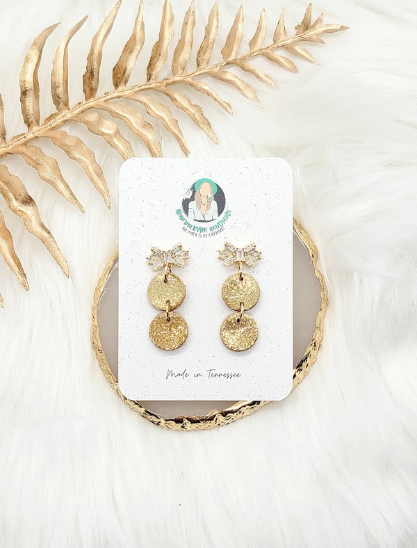 Image of Sparkling Bow Earrings