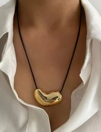 Image 4 of IRREGULAR BUBBLE HEART ROPE NECKLACE 