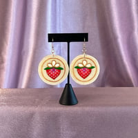 Image 1 of Medium Round Strawberry Earrings