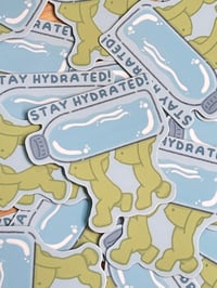 Image 3 of stay hydrated smiski sticker!