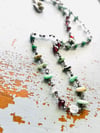 New Lander variscite emerald and garnet necklace 