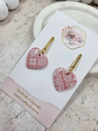 Image 2 of Lace Heart Earrings