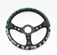 Image 2 of VERTEX 13'' Green Embroided Steering Wheel
