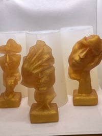 Image 1 of Silicone No Evil Statue Molds