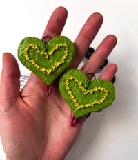 Image 4 of Double sided Worm Hearts for TUNNELS/Stretched Lobes