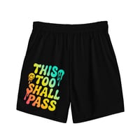 Image 2 of hyper color gumbo skull Recycled Swim Trunks