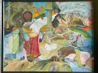 Image 3 of “Reminiscence”, Surrealist Oil on Board