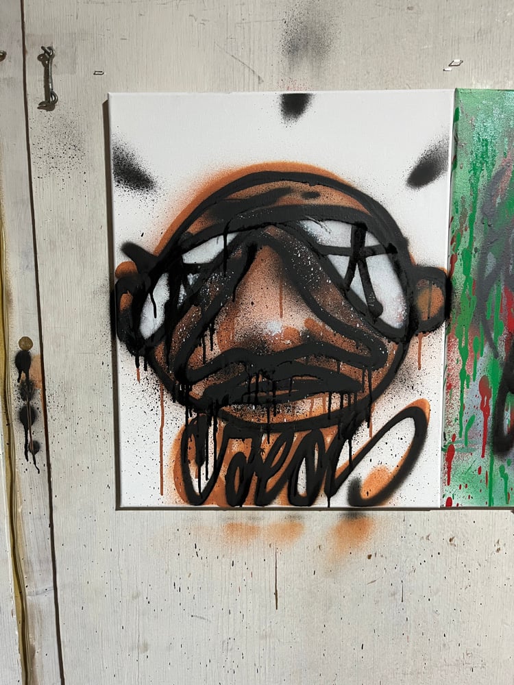 BRIGHT- 16x20” - 1 of 1-Spraypaint on canvas