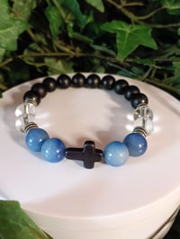 Image 4 of (1pc) Gemstone Cross Beads 