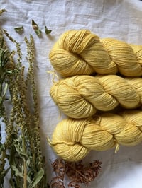 Alpaca, silk and cashmere 4ply YELLOW